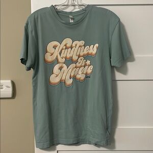 Blue Short Sleeve Tee with Retro Graphic